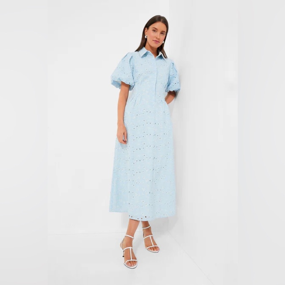 Airy Blue Eyelet Delaney Dress